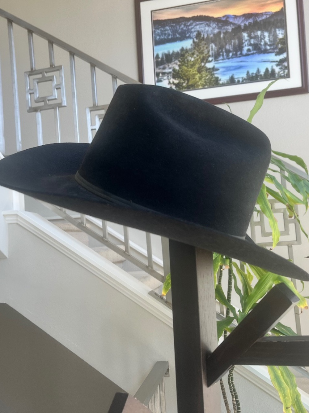 Vintage Black Stetson 7 1/4 hat 4X beaver